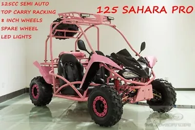 125CC Buggy ATV Sport Quad Dirt Bike 4 Wheel  Go Kart Semi Auto SAHARA PRO Pink • $2599