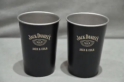 2x Jack Daniel's & Coca Cola  Jack & Cola  Metal Tin Cup Mug Tiki Brand New 2019 • £9.99