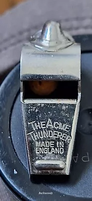 Vintage Working The ACME Thunderer Whistle Made In England Metal Cork Ball • $13