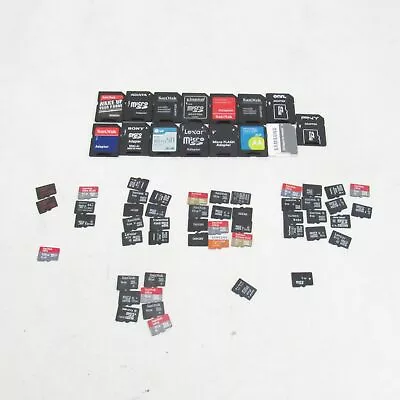 Lot Of 50 MicroSD Cards 1GB 2GB 4GB 8GB 16GB 32GB 64GB 128GB 200GB + Adapters • $51
