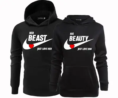 Beauty And Beast Couple Hoodies Matching Wedding Hoodies Valentines Day • $29.95