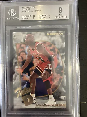 1992-93 Michael Jordan Fleer Total D  SP #5  BGS 9 With 10 CENTERING TRUE MINT + • $1499.87