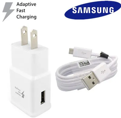 OEM Samsung Galaxy S6 Edge S7 Edge Note 4 5 Fast Charging Wall Charger + Cable  • $12.99