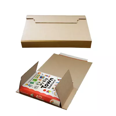 Book Wrap Mailers A3 A4 A5 Quality Brown Postal Cardboard Boxes • £5.99