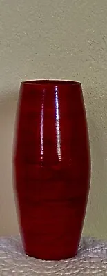 NWT Red Spun Bamboo Vase 12” Lerman Decor • $24.16
