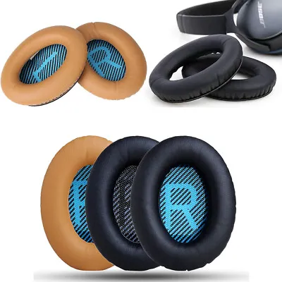 Pair Original Replacement Leather Ear Pads Cushions Quiet Comfort QC25 QC15 QC2 • $15.99