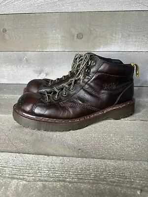 Doc Dr. Martens US Mens Sz 12 AirWair Boots Brown Leather 8287 Made England VTG • $60