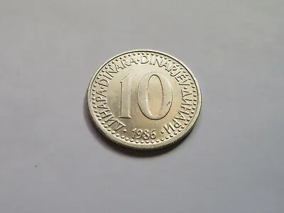 Yugoslavia Rare 10 Ten Dinara Coin 1986 Dinarjev Jugoslavija Collectible Dinar • £3.99