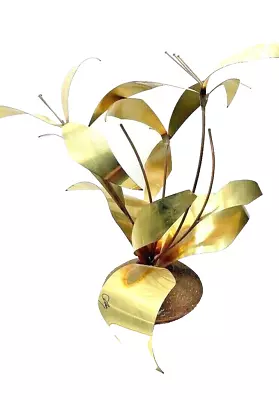 VINTAGE FLOWER Metal Art SCULPTURE Mid Century Modern • $89.99