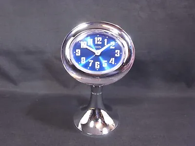 Vintage Retro Germany Atomic Space Age Design Pedestal Alarm Clock Europa • $169
