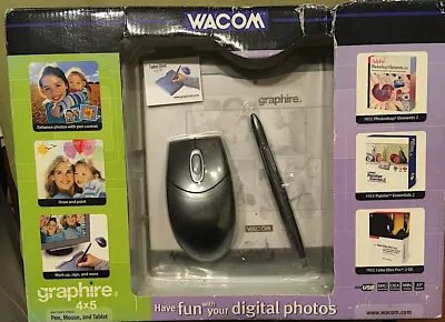 WACOM Graphire3 4x5 Graphics Tablet + Mouse And Pen NEW In Original Packaging • $20
