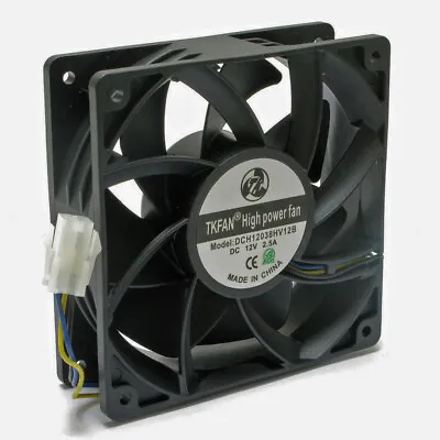 28/Lot 285 CFM ULTRA HIGH SPEED SERVER MINER FAN 12V 2.5A 120x38mm 3-Pin PWM • $290