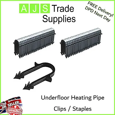 UNDERFLOOR HEATING PIPE CLIPs 60mm STAPLES TO FIT 16MM PIPE WORKS WITH 14-20mm • £210