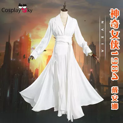 $82.66 • Buy Wonder Woman 1984 Diana Prince Cosplay Costume White Dress Uniform Full Set