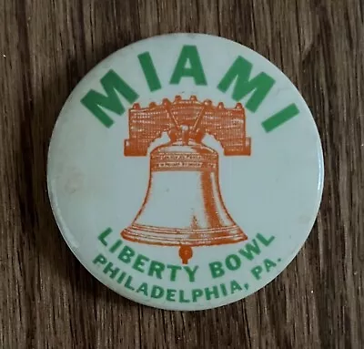 Vintage Miami Hurricanes Football Liberty Bowl Pin - 1 3/4  • $13