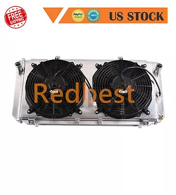 2 Row Aluminum Radiator+shroud+fans For 1991-1995 92 Toyota Mr2 Turbo Coupe Sw20 • $132.99