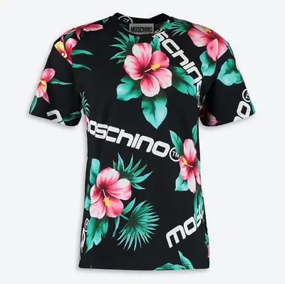 MOSCHINO COUTURE Floral Print Short Sleeve T-Shirt - S - £300 • £129.99