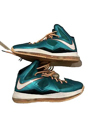Size 11.5 - Nike LeBron 10 Miami Dolphins 2013 • $69
