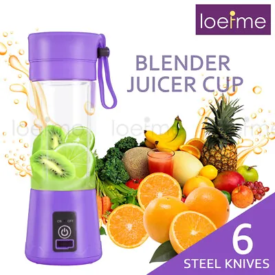 380ML Portable Mini Juicer Electric Juice Maker Blender Smoothies Juice Machine • £7.49