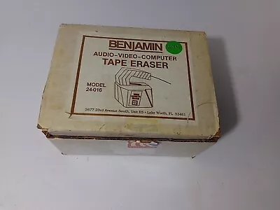 Vintage  Benjamin Model 24-016 Audio-Video-Computer Tape Eraser • $14.99