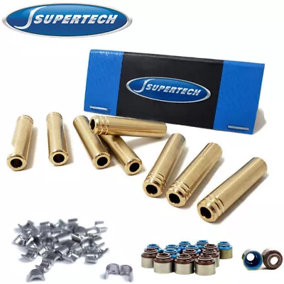 Supertech Valve Guides + Seals + Keeper Honda Acura B16A B18C DOHC VTEC B-Series • $199