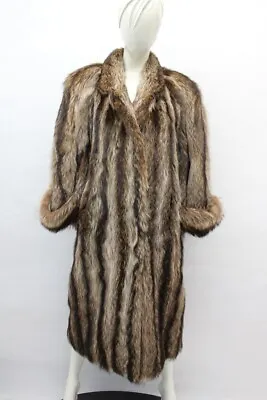 Mint Raccoon Fur Coat Jacket Women Woman Size 4-6 Small New Lining! • $350