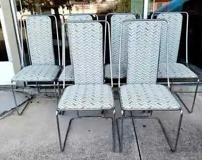 Set Of 4 Vintage Chrome High Back Dinette Chairs • $595
