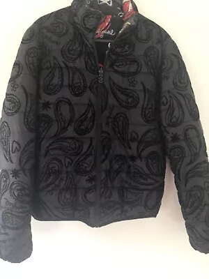 Desigual Ladies Reversible Paisley Puffer Jacket Size S VGC • $95