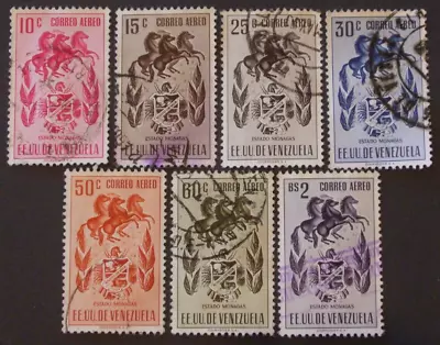 7 Used Air Post Stamps From 1953-1954 Venezuela • $1