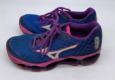 Mizuno Women's Size W6 Wave Prophecy 4 Athletic Running Shoes Blue Pink Purple • $79.97