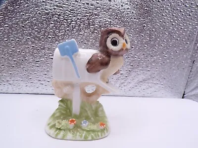 VTG Maruri Masterpiece Bone China 1976 Enesco Owl In Mailbox Figurine • $10