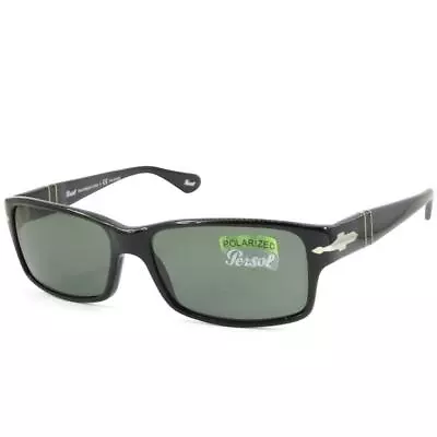 Persol PO2803S 95/58 Polished Black/Green Polarised Men's Designer Sunglasses • $269.95