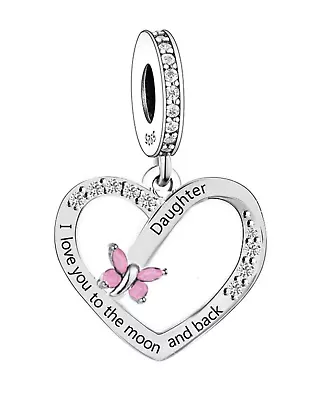 CLOSING DOWN SALE Sterling Silver Daughter I Love You To The Moon & Back Charm • £14.99