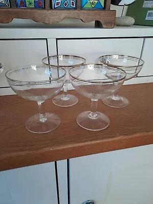 £16 • Buy Four Vintage Martini/Cocktail/champagne Glasses