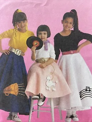 UNCUT Vintage 1998 McCall’s 9453 Circle Poodle Skirt Costume Girls Sz 5 6 Dice • $6.99