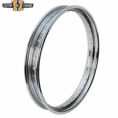 21×2.15 Chrome Drop Center Wheel Front Rim Replace For Harley #43662-80B 40 Hole • $86.39