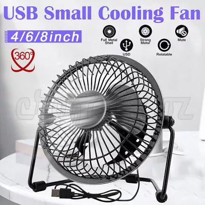 Mini USB Desk Fan Small Quiet Personal Cooler USB Powered Portable Table Fan • $9.99