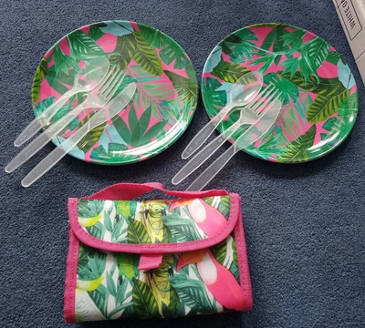 £15 • Buy Vintage Melamine Retro Picnic Set For Two