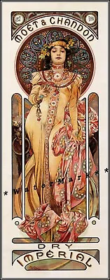 Champagne Moet Chandon Dry 1899 Vintage Poster Print Retro Style Mucha Wall Art  • $27.45