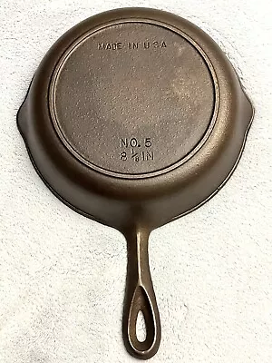 Vintage Cast Iron BSR #5 Skillet - 1960’s Century Series - RESTORED  • $0.99