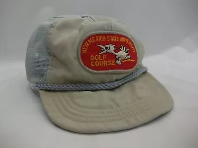 New Mexico State University Golf Course Patch Hat VTG Strapback Trucker Cap USA • $29.99