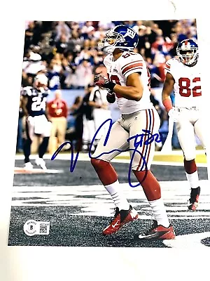 Victor Cruz Hand Signed 8x10 Photo New York Giants NFL Beckett BAS Cert #1 • $69.95