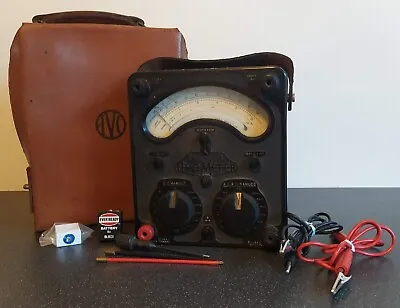 1965 Avometer Model 8 Mk III + Leather Case Leads Fully Working • £60