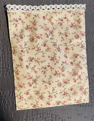 Dollhouse Miniature Blanket Reversible Reds Beige Flowers  • $6