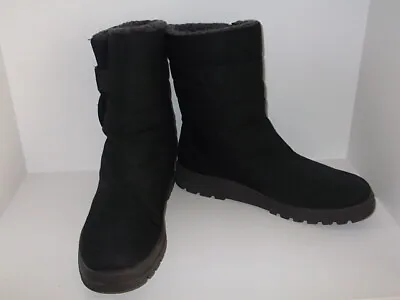 £24.99 • Buy Rohde Sympatex Black Showerproof Mid Calf Textile Boots Fleece Lined Size 8.5