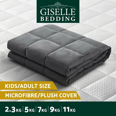 Giselle Weighted Blanket 7KG 9KG 5KG 2.3/11KG Kids Adult Deep Relax Calm Gravity • $31.95