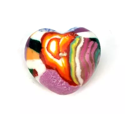 2  Small Heart Shape Color Swirl 3D Candle Unique Design G1 • $12.86