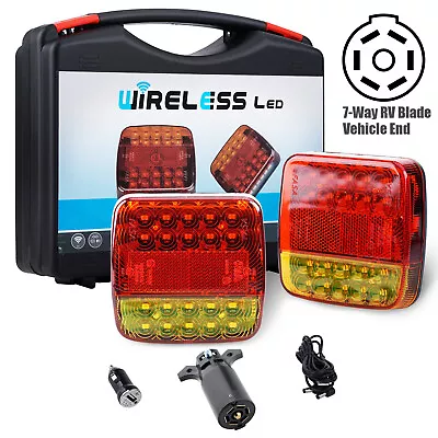 USstandard Wireless LED Rear Tail Lights Battery USB Magnetic Tow Towing Trailer • $58.99