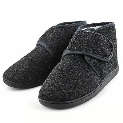 Mens Bootie Slippers Indoor Outdoor Warm Fleece Lining  Winter Boots House Shoes • $19.26