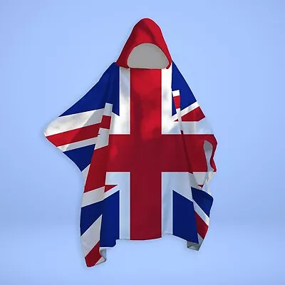 Union Jack - SNUGAROO Hooded Fleece Poncho • £39.99